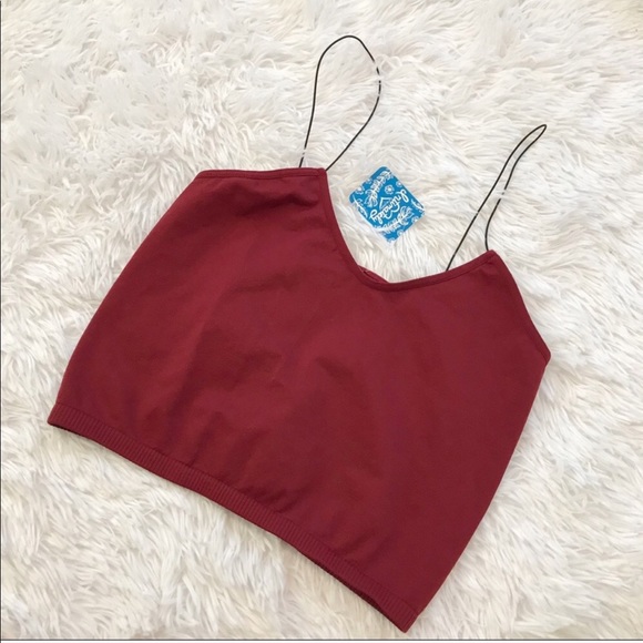 NWOT Free People Red Sparkly Thin Strap Brami XS/S - Picture 4 of 8